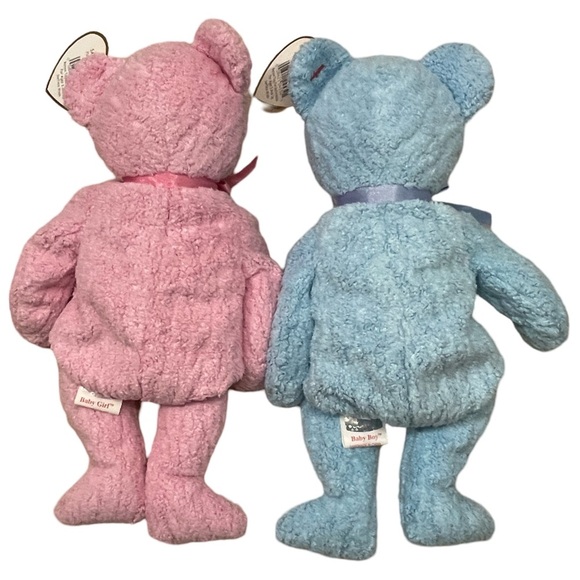 Ty Beanie Babies It Ty Baby Beanie Bears - Pink and Blue